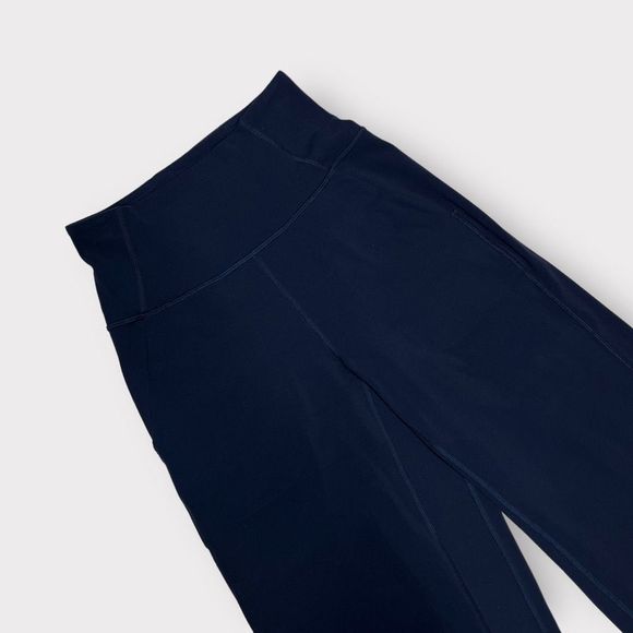 Lululemon Align Wide Leg Crop 23" 2 Navy Nulu High Rise Knit Pull On Pants - Picture 6 of 8